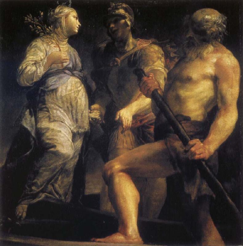 Giuseppe Maria Crespi Aeneas with the Sybil and Charon Germany oil painting art